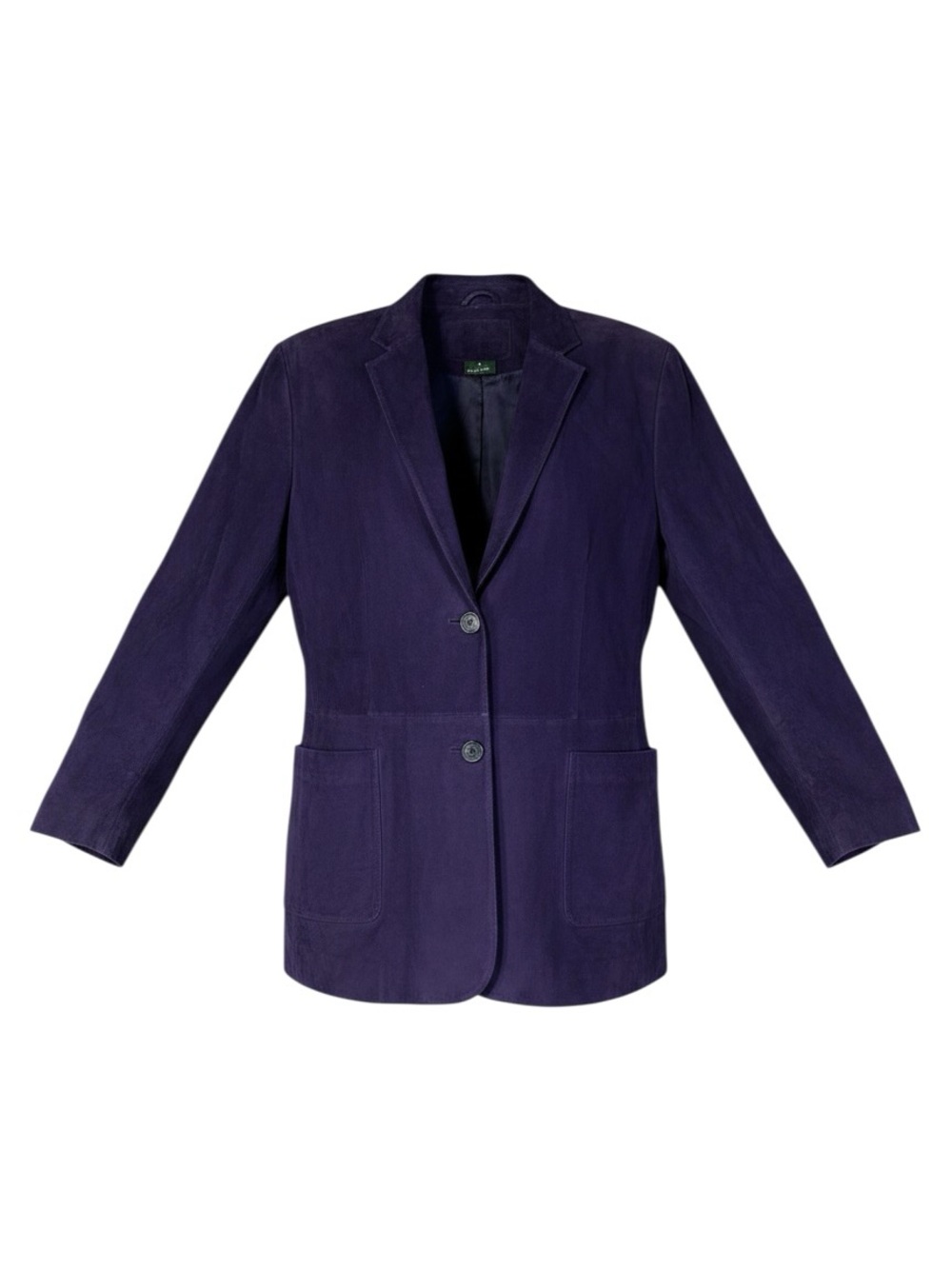 Lauren Ralph Lauren Vintage Y2K Purple Suede Leather Blazer Jacket Womens M